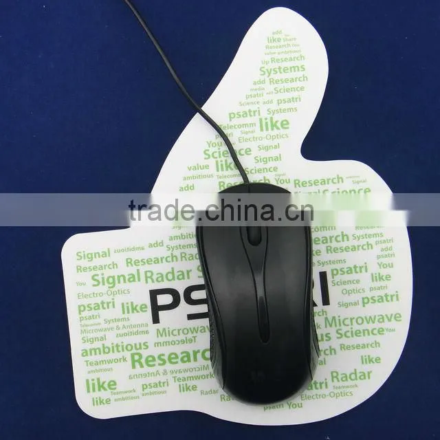 Popular Made in China custom thumb rubber mouse pad/mat