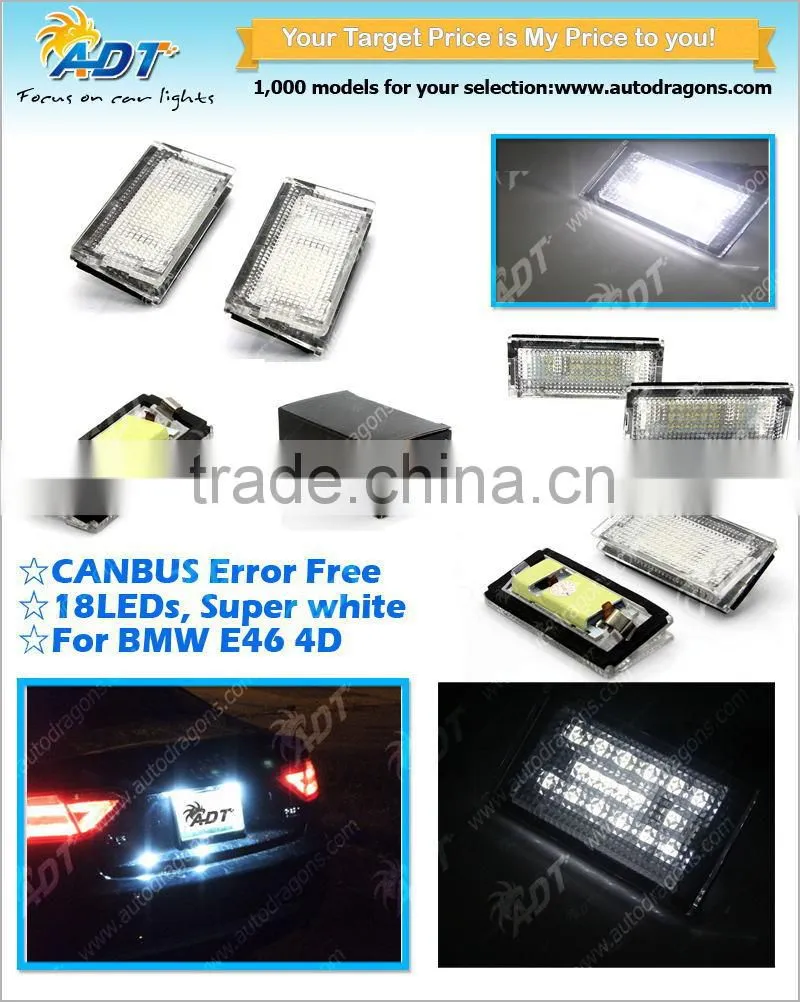 Canbus error free license plate lamp for BMW E46 4D series