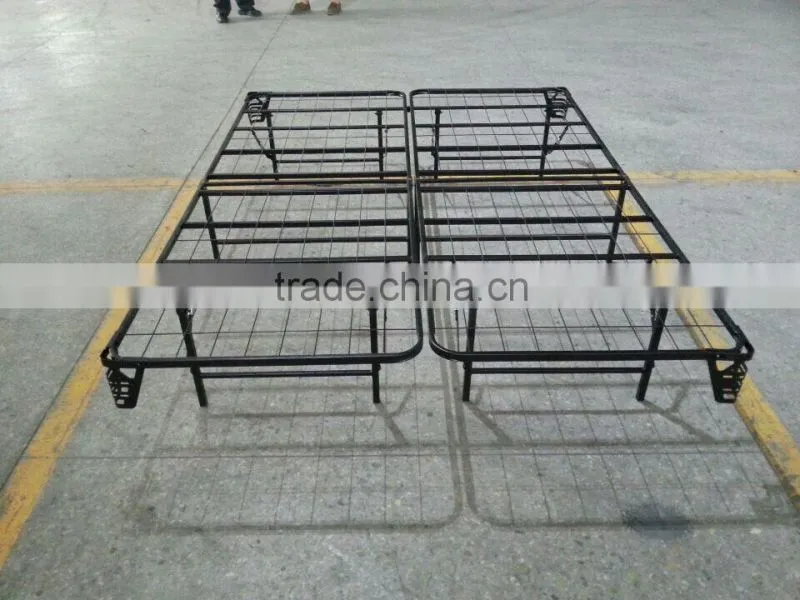 Queen size storage steel mattress bed frame