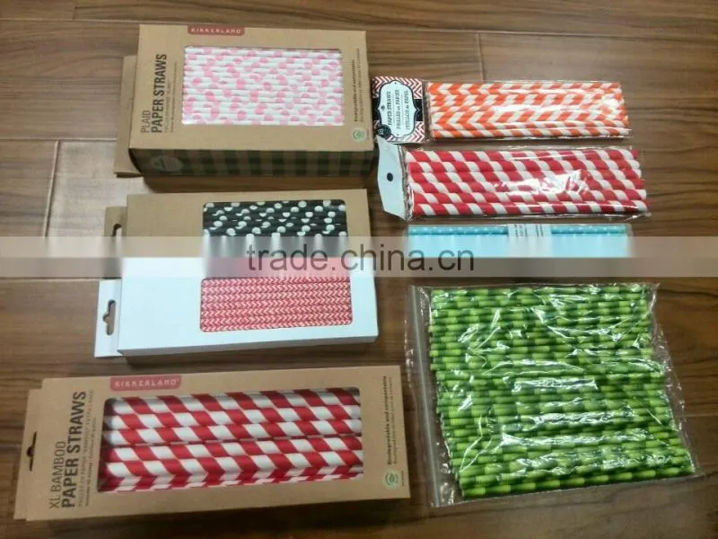 Disposable straw paper with different colors and sizes