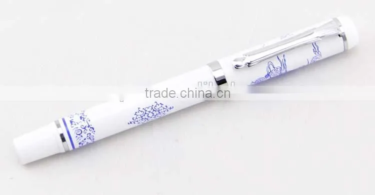 blue and white porcelain gel pen