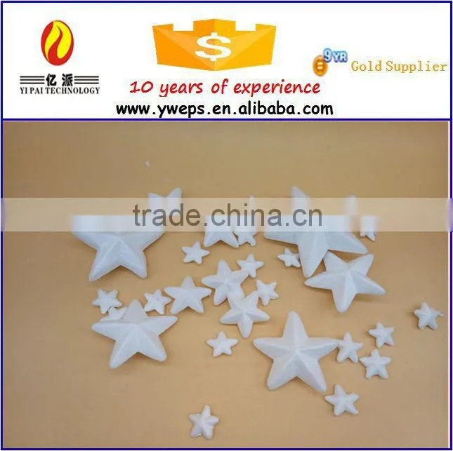 White styrofoam hollow star shape wreath ring/polystyrene christmas star
