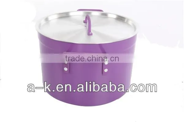 Purple aluminum cookware set for sale / cooking pot