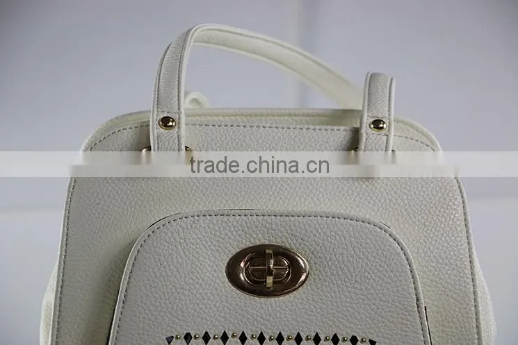 Fashion Designer Factory Wholesale Canvas Leather School Backpack