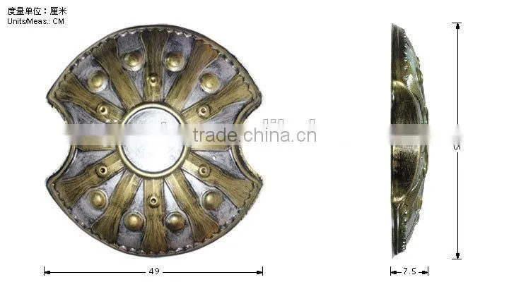 European Medieval Shield Ancient Roman Knight Costume Accessories Troy War Shields