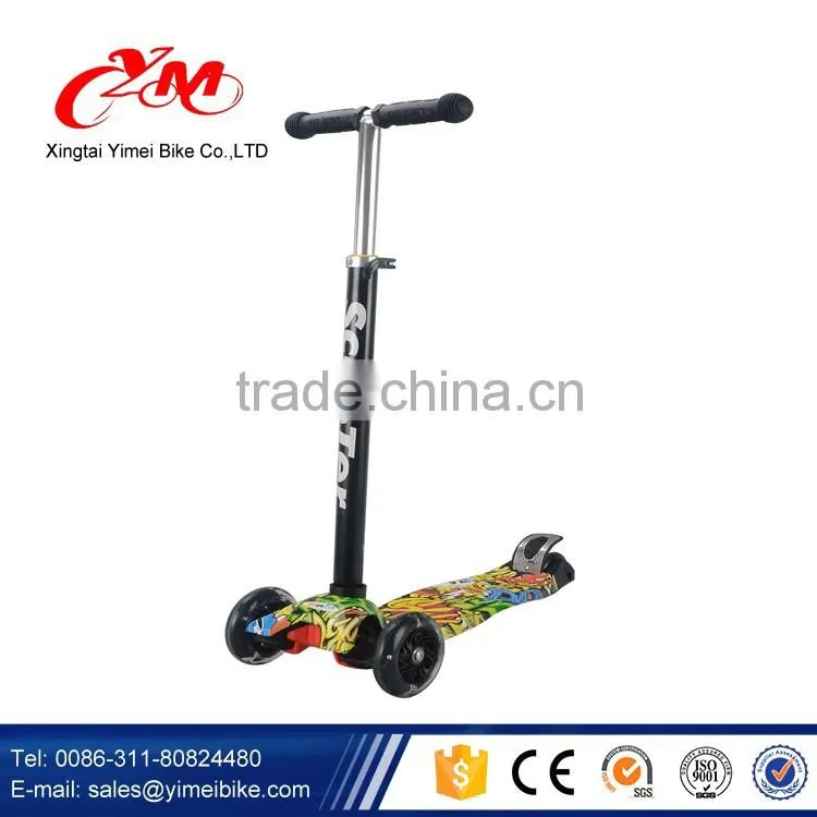 2016 riding on push baby scooter with brake /cheap kid scooter 3 wheel / big wheels children scooter