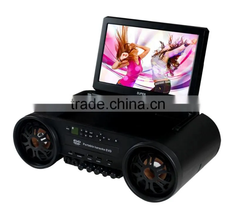 7''-12" portable dvd player with stereo speaker
