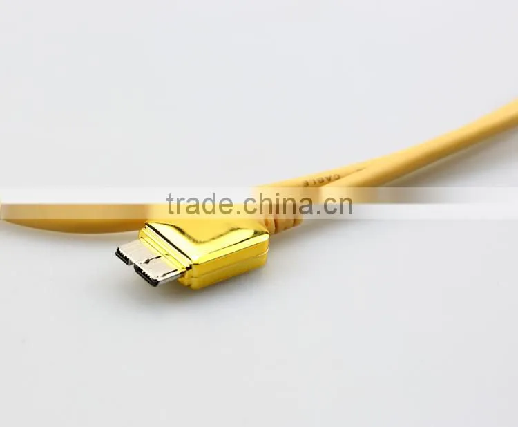 Micro usb dc charging port cable for Samsung bright yellow shell