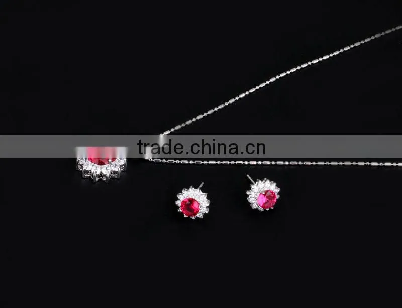 Red Jewelry Set Gemstone Jewelry Set Stud Earring Sets