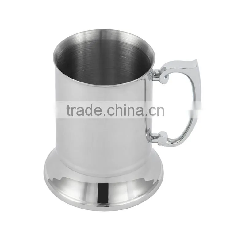 mirror finished stainless steel beer mug