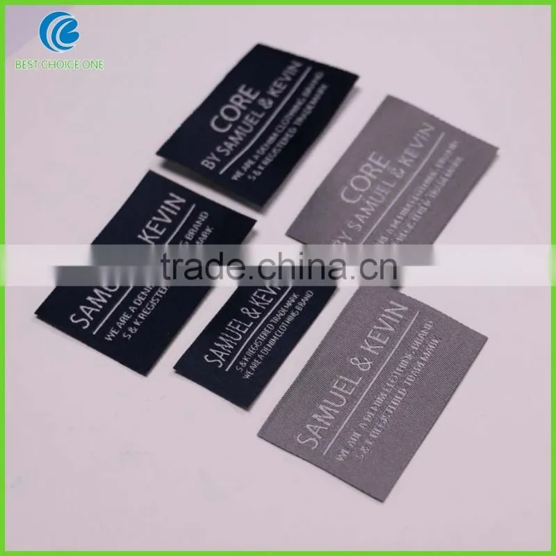 Customized High Quality Woven Clothing Labels Iron On Garment labels