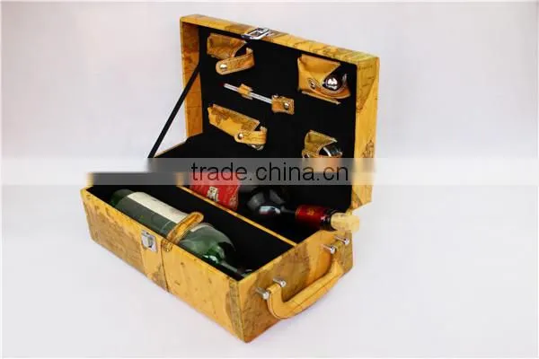 leather wine box