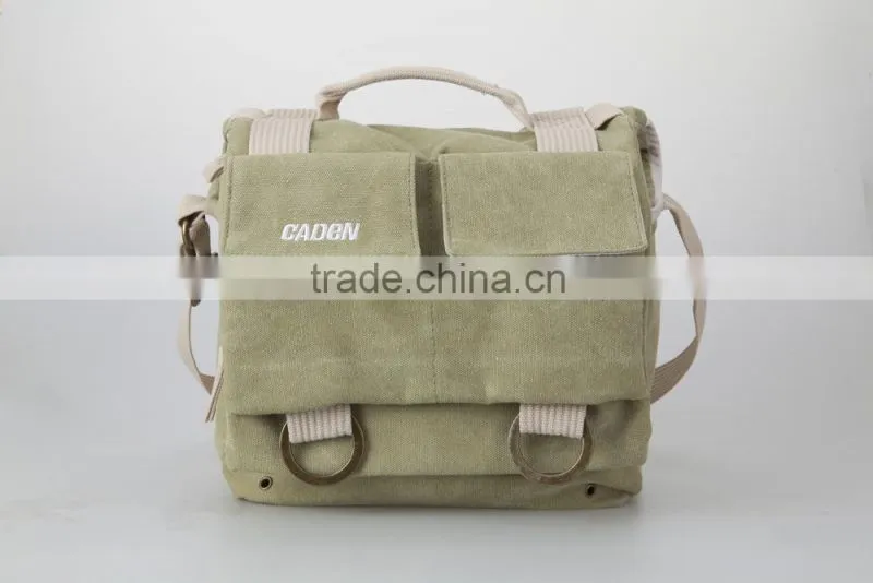 Caden Canvas Functional Camera Large Shoulder bag