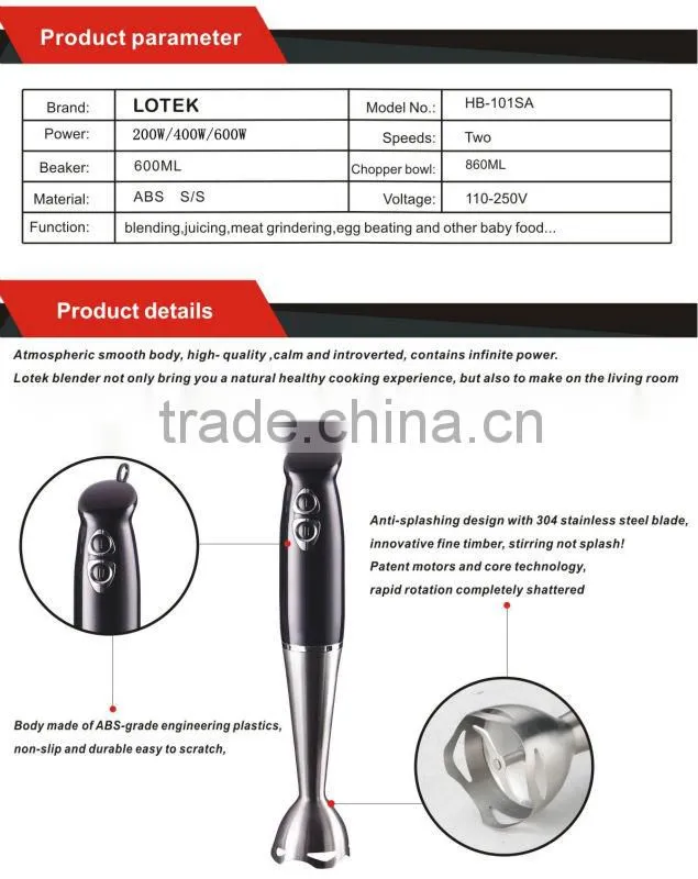 Stainless Steel Stick Hand Mixer