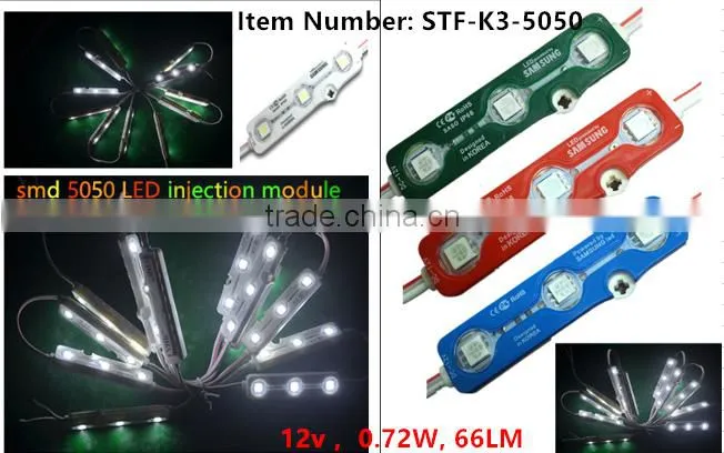 Hot sale 5050 0.72W 3 LED module for logo lighting