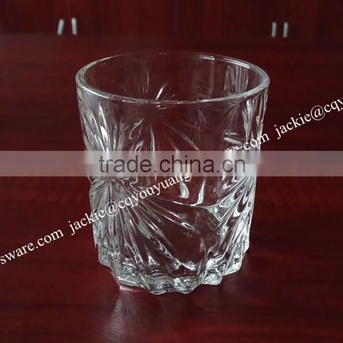 300ml high transparence round whiskey glass cup
