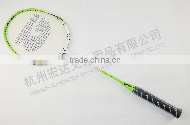 GX-6008 GREEN best quality aluminium&steel custom badminton rackets with badminton bag/nano power badminton racket
