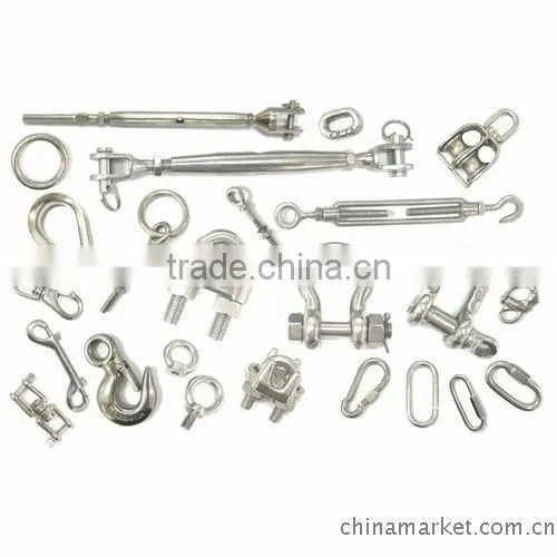 American type stainless steel fixed snap shackle