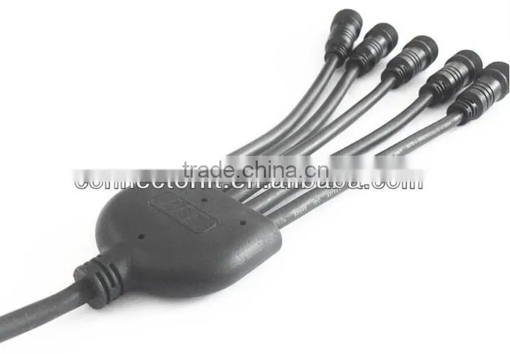 Hot Sale LLT 1 input to 5 outputs Wire Spliiter LED lights Y Connector
