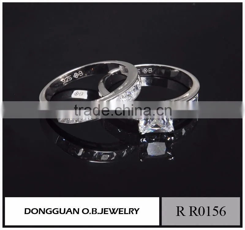 Hot Sale Handmade Engagement CZ Ring 925 Silver With Rhodium Plated Jewelry Wholesale