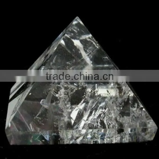 Different semi-precoius gemstones obsidian pyramid for jewelry