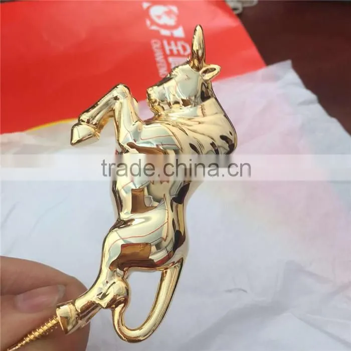 cow shape style advertising artwork in real gold plating and chrome plating