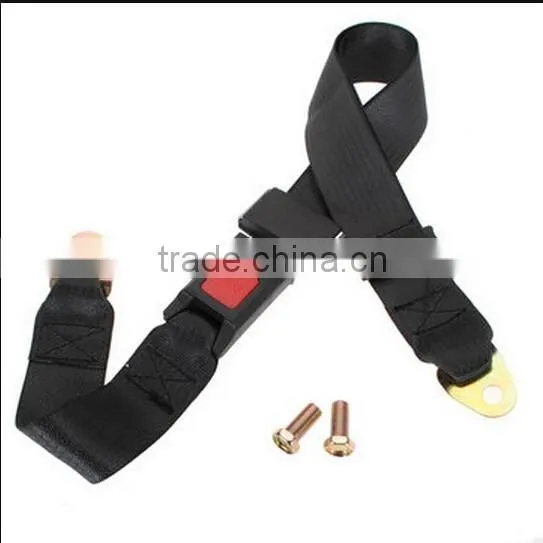 Black Car Seat Belt Lap Belt / auto Adjustable Safety belt / seat belt buckle