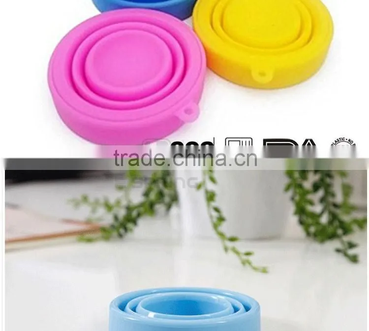 Mini retractable silicone cup silica gel outdoor travel portable cups Travel Folding Cup