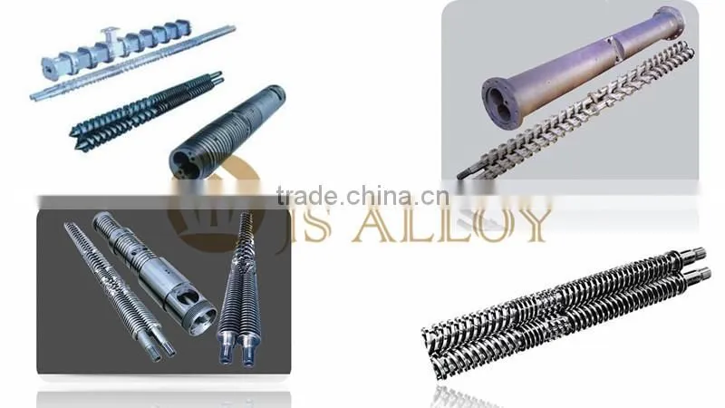 Cold/Hot feed rubber extruder screw and barrel from China