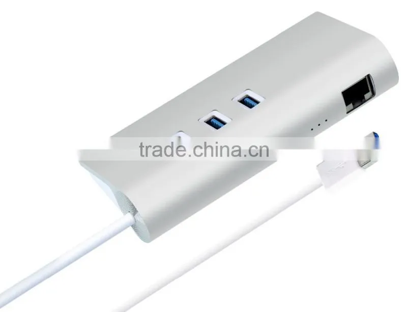 CZH 3 port usb 3.0 hub driver download high speed with 1 RJ 45 Lan Ethernet Adapter