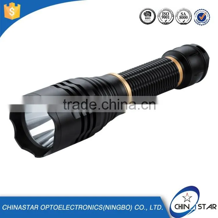 High power aluminum zoom flashlight