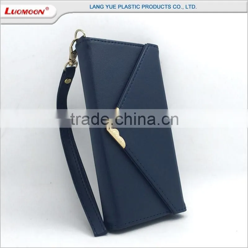 PU leather tpu case with 2 card holders strap magnet buckle for samsung galaxy s6 s7 s5 s4 s3