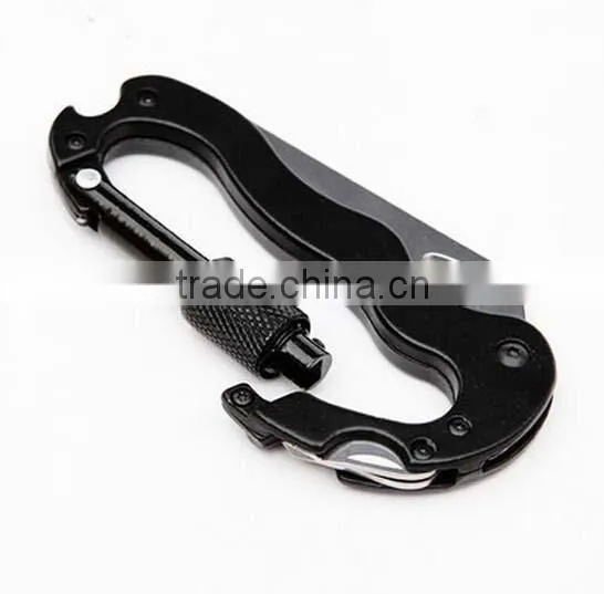 2015 the newest design and the most popular multi- funtion aluminum carabinner with many colors