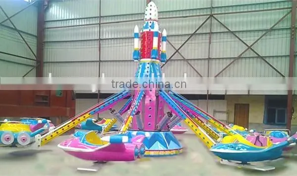 Kiddie Outdoor Playground Equipment 16 / 20 / 24 Seats Self Control Plane Rides Controllable Helicopter Rides