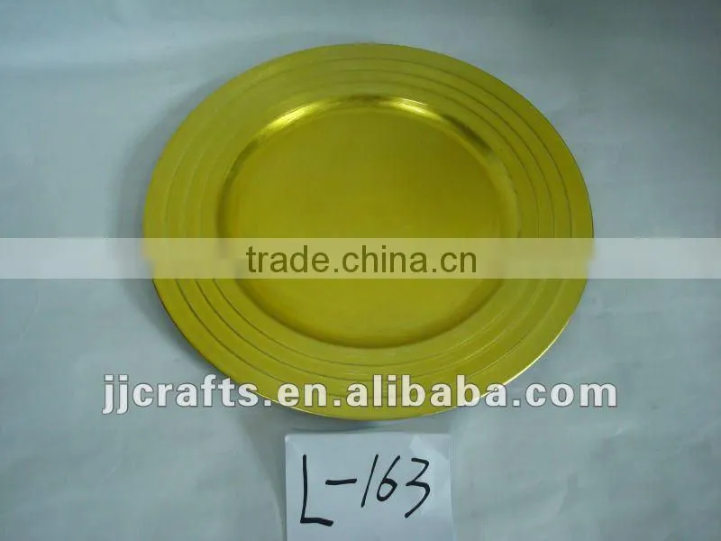 three ring and fancy plastic plates