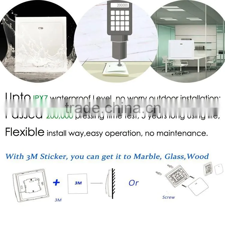 Battery free wireless switch for electric contractor