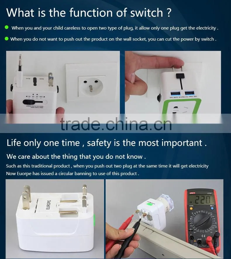 Walmart gold supplier wonplug patent 2015 new arrival dual usb travel wall charger