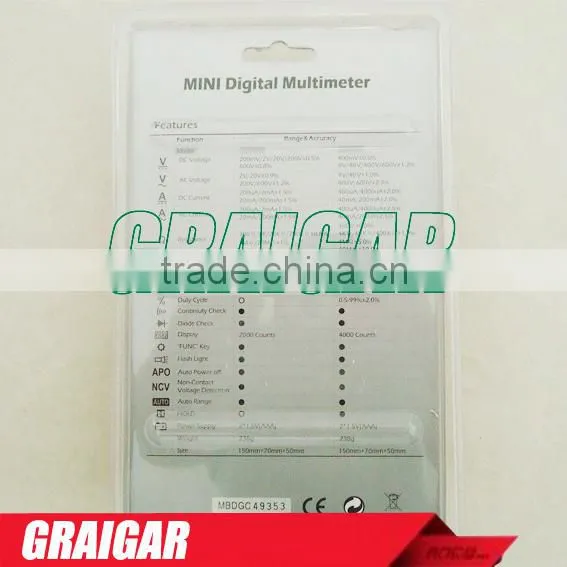 Mini Mastech MS8232B Autoranging Multimeters Digital Universal Meter