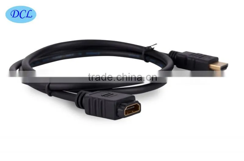Male to Female 1.8M HDMI cable with 24K gold plated