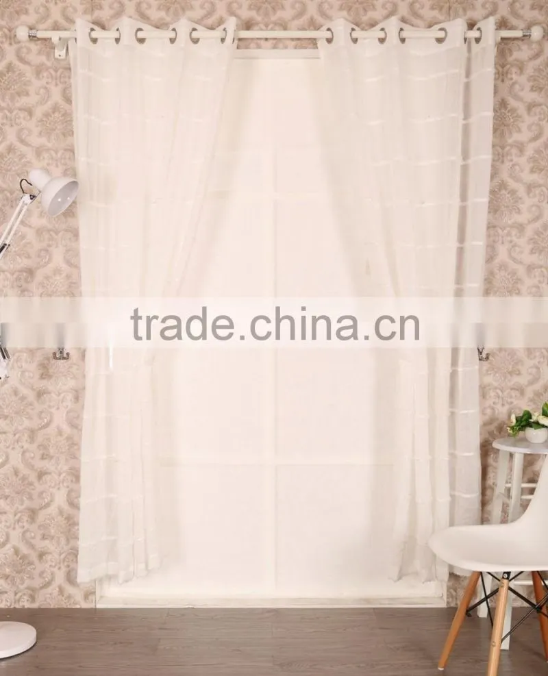 clipped sheer polyester voile grommet curtain drapes