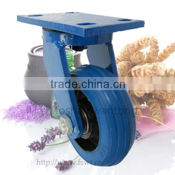 3-8 Inch Elastic Rubber Industrial Heavy Duty Caster Wheel