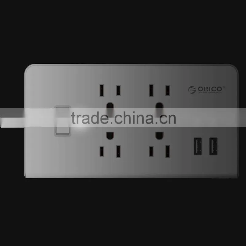 USB Surge Protector 4AC with 4 USB Power Socket