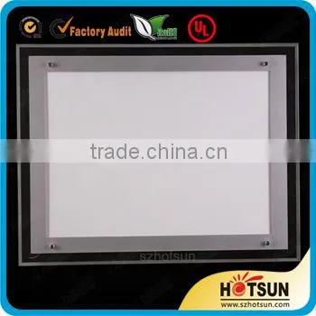 Wall mounted or counter top a4 acrylic picture frame led light box