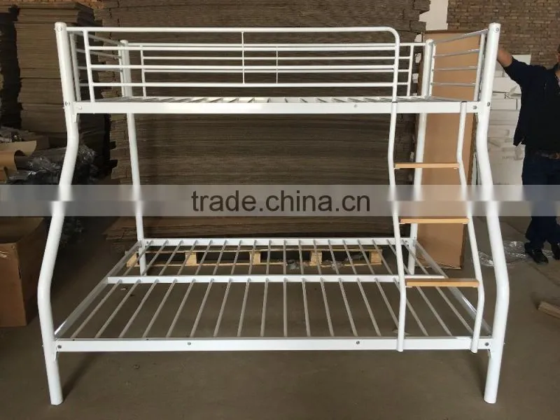 UK MARKET 3 people bunk bed with wooden step /metal bunk bed