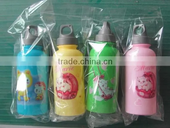 Plastic children water bottle with 350ml capacity stock products