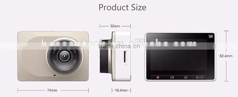 Original Xiaomi YI Smart Car DVR WiFi Xiaoyi Dash Camera 165 Degree ADAS 1080P 60fps 2.7Inch Car Camera
