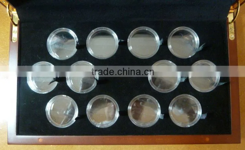 Lunar Series UK Royal Mint Wooden Coin Box for 12 x 1 oz Silver Coins