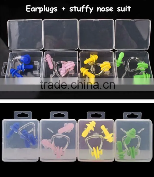 2015 Swim Essentials A bargain wholesale comfortable earplugs + nose clip suit, swimming suit made in china
