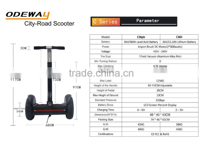 Best self balancing China electric scooter free city road electric scooter 1000w