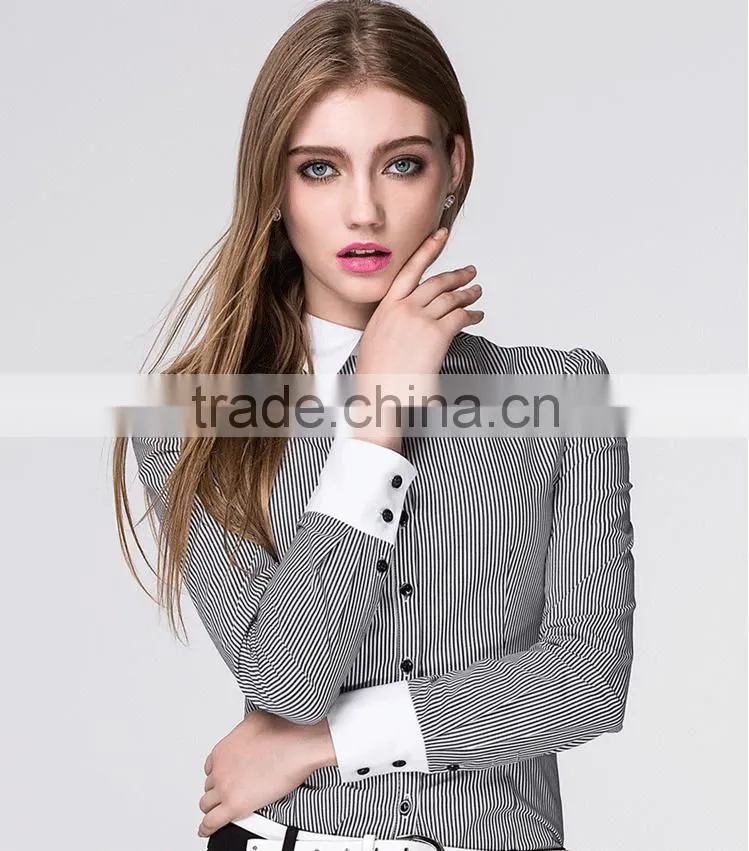 wholesale poplin bussiness lady shirt/blouse office uniform